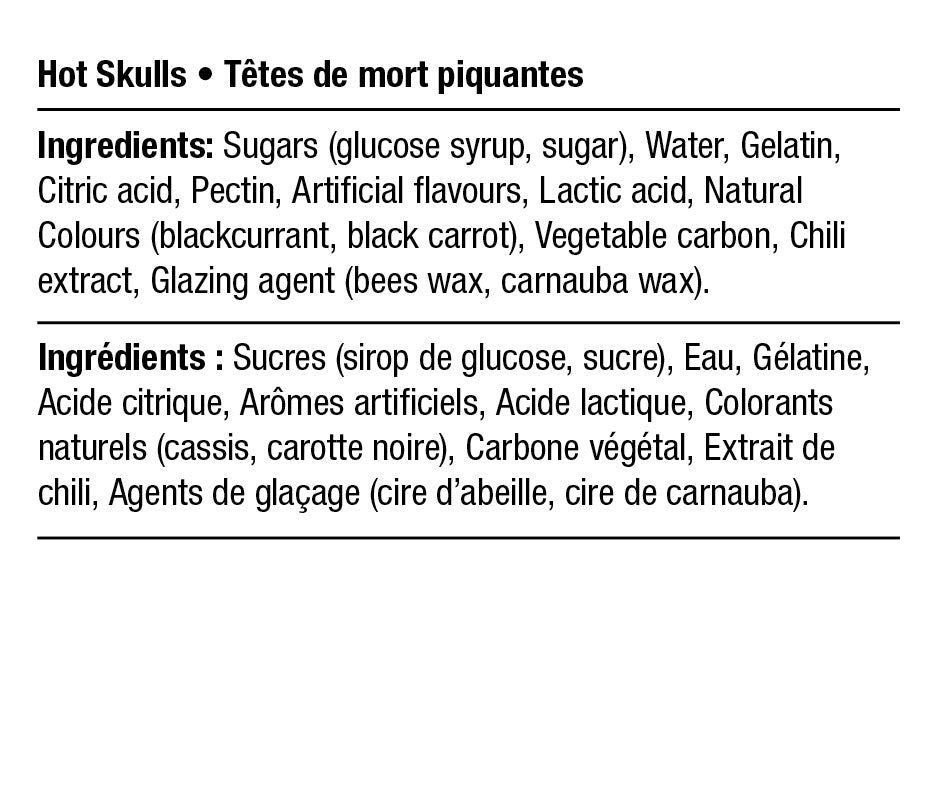 Ingredients - Hot Skulls