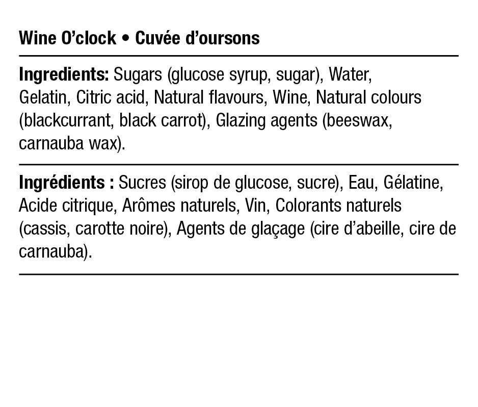 Ingredients - Wine O'Clock